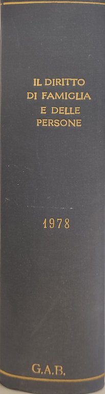 Il diritto di famiglia e delle persone VII- 1978