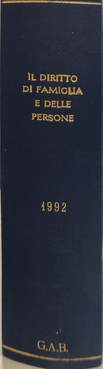 Il diritto di famiglia e delle persone XXI-1992