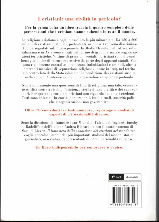 Il libro nero della condizione dei cristiani nel mondo