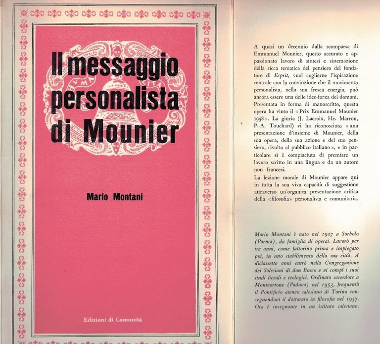 IL MESSAGGIO PERSONALISTA DI EMMANUEL MOUNIER