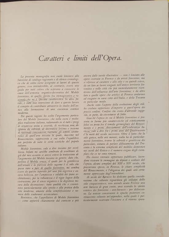 Il mobilio fiorentino.