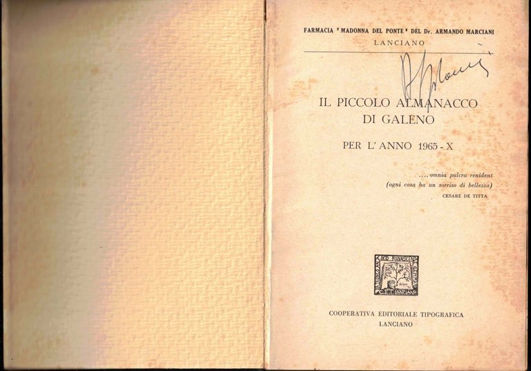 Il piccolo almanacco di Galeno per l'anno 1965-X