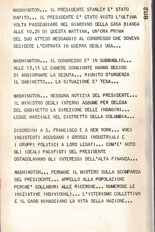 Il presidente è scomparso