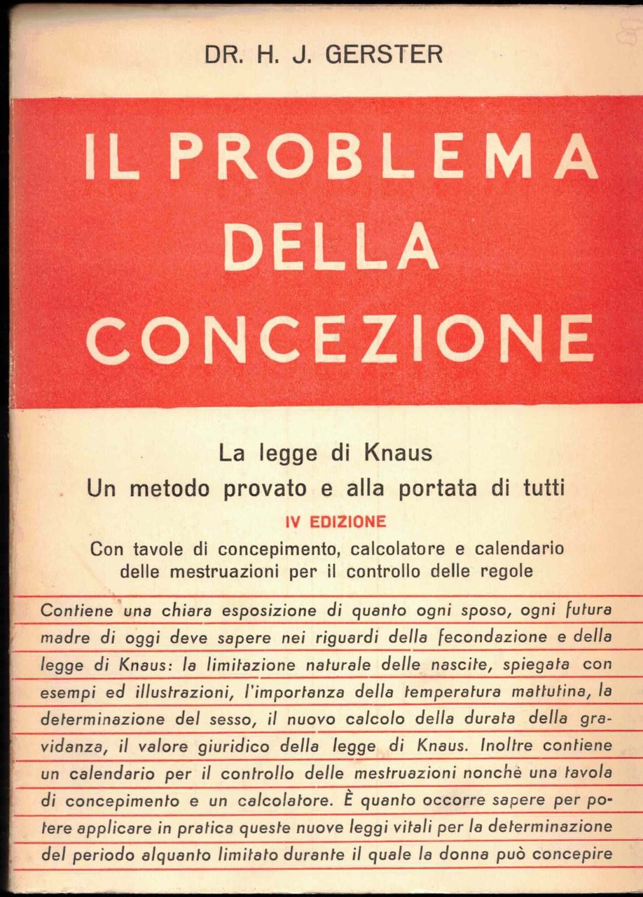 Il problema della concezione. La legge di knaus.