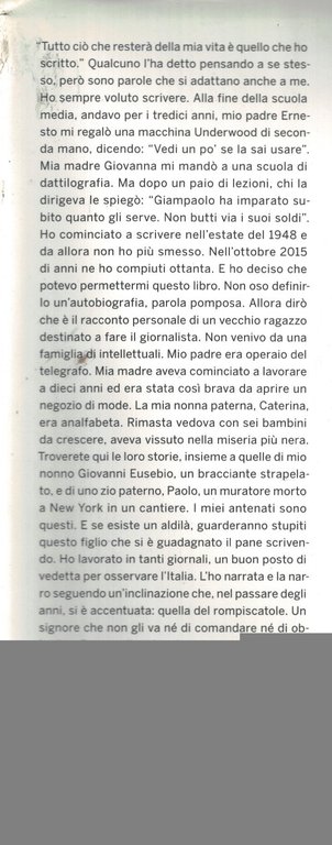 Il rompiscatole. L'Italia raccontata da un ragazzo del '35