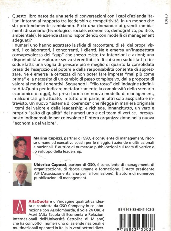 Il salto di qualità dei numeri uno. Leadership degli scopi, …