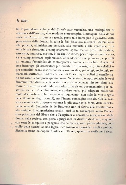 Il secondo sesso. Vol II. L'esperienza vissuta