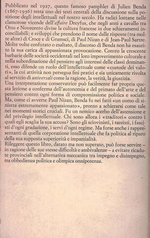 Il tradimento dei chierici