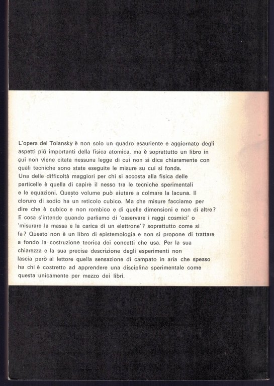 Introduzione alla fisica atomica Volume Secondo Samuel Tolansky Boringhieri