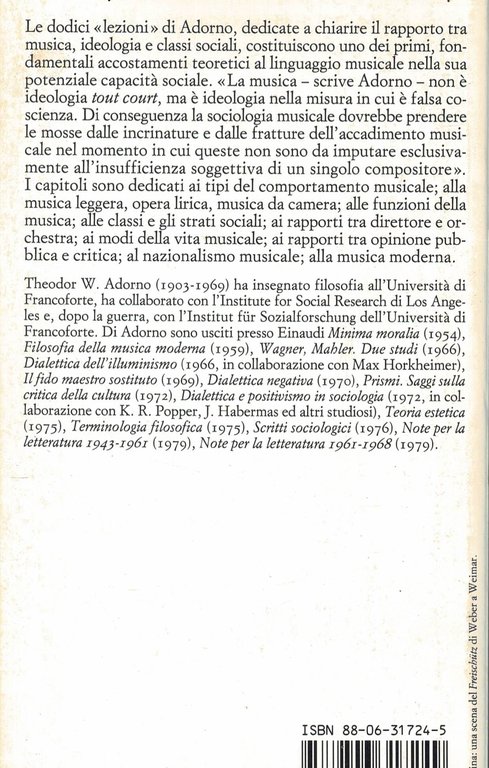 Introduzione alla sociologia della musica | Immagine Gallery 2