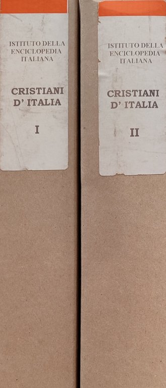 Istituto della enciclopedia italiana. Cristiani D'Italia. 2 volumi.