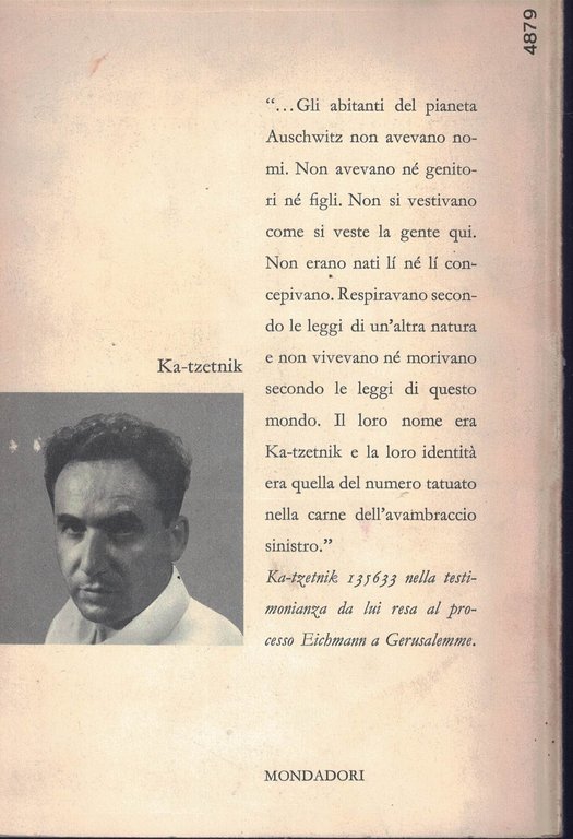 KA-TZETNIK 135633-La casa delle bambole-Arnoldo Mondadori - 1963 1^ Edizione