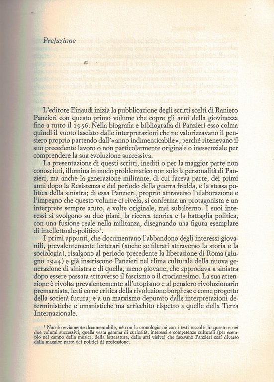 L'alternativa socialista. Scritti scelti 1944-1956. Coll. I Saggi.