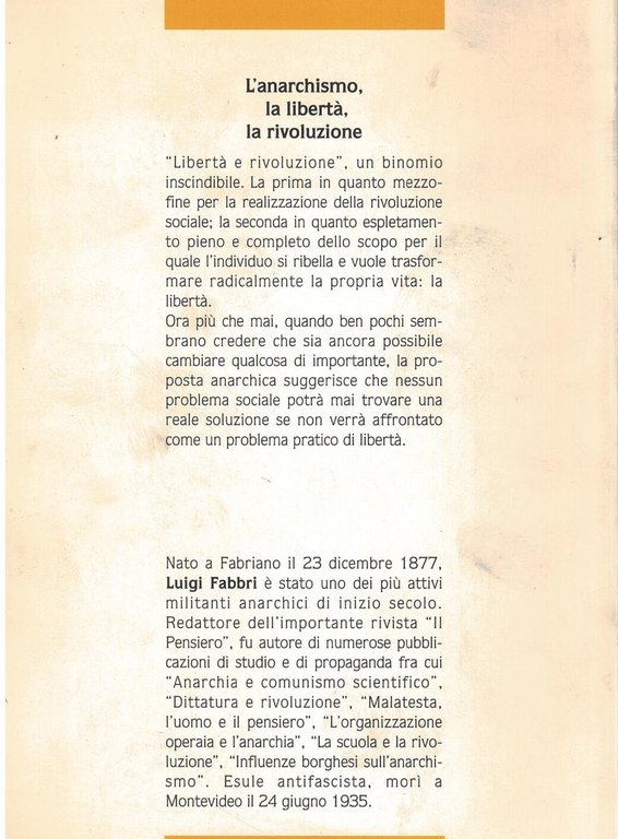 L'anarchismo,La libertà,la rivoluzione