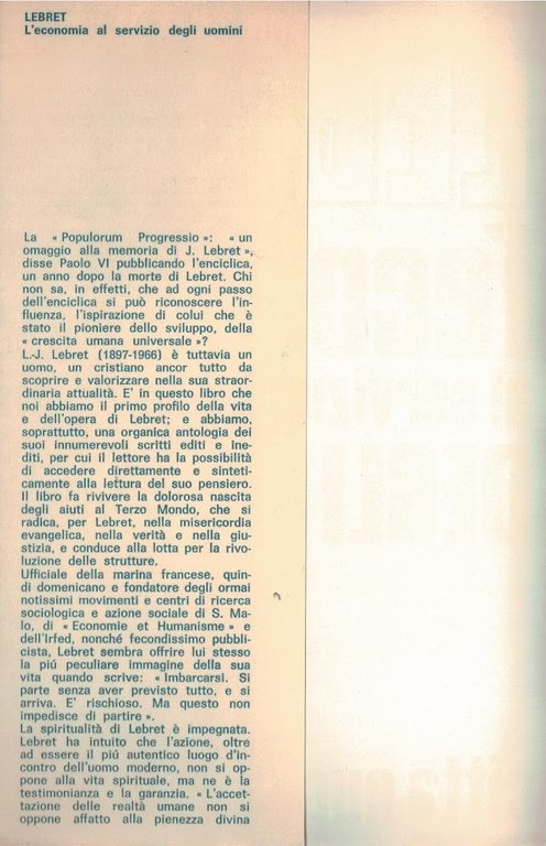 L'economia al servizio degli uomini