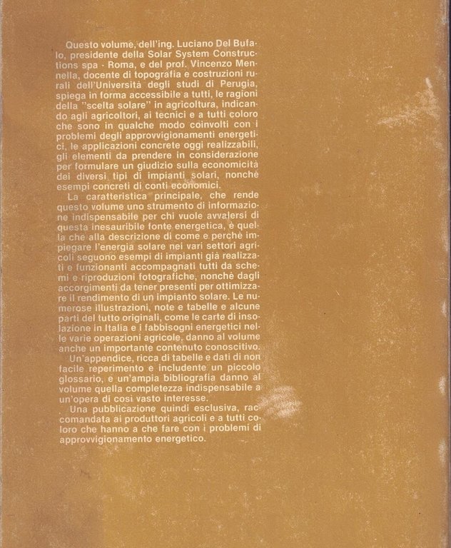 L'energia solare in agricoltura