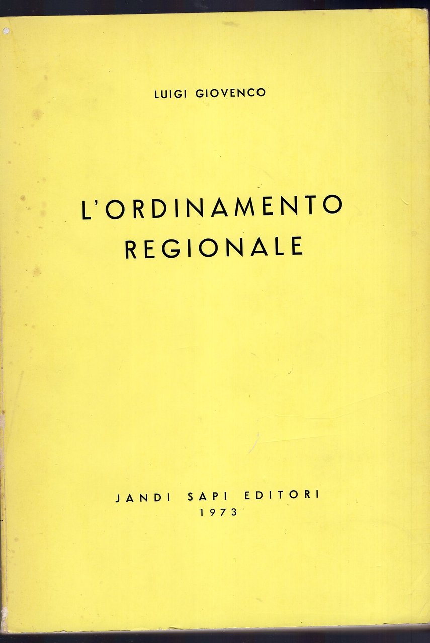 L'ordinamento regionale