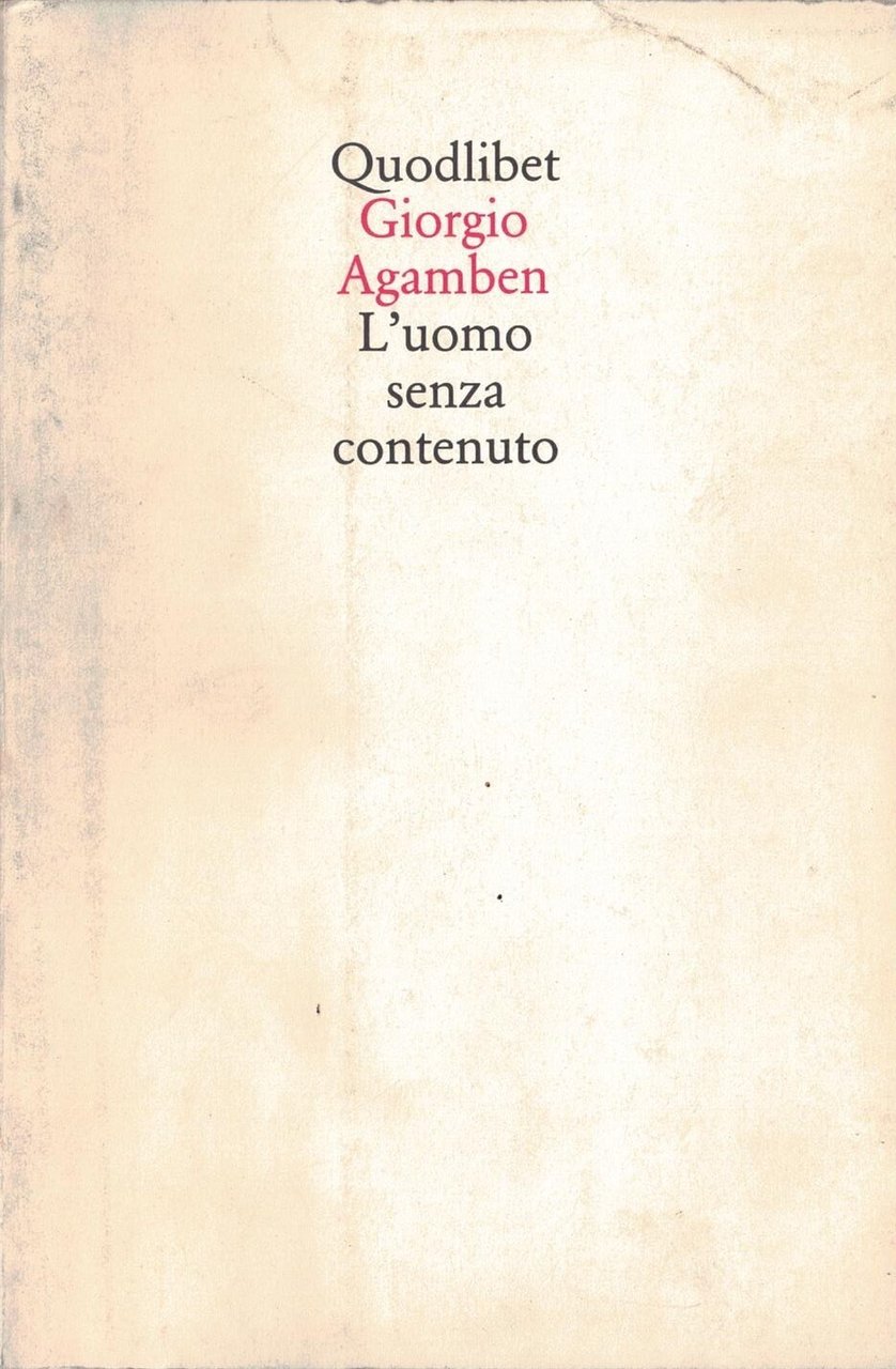 L' uomo senza contenuto