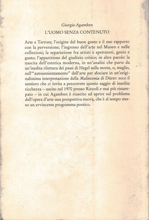 L' uomo senza contenuto