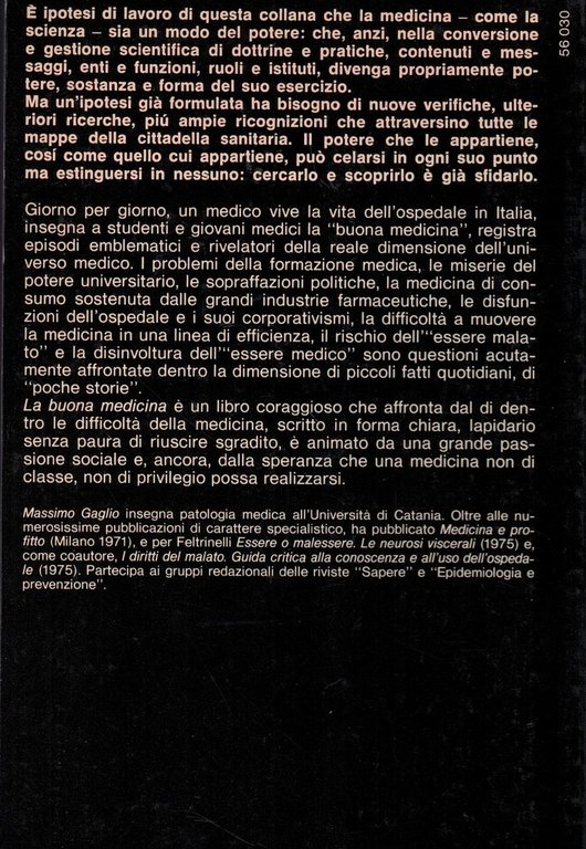 La buona medicina. Poche storie