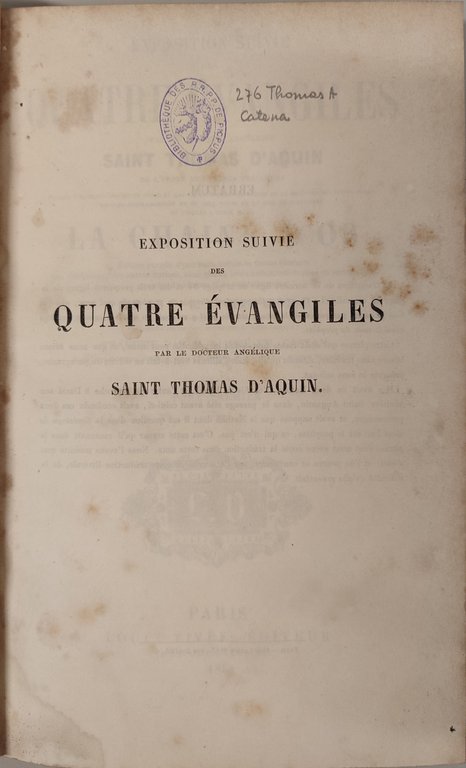 La chaine d'or. Saint Thomas D'Aquin. 8 volumi | Immagine Gallery 4