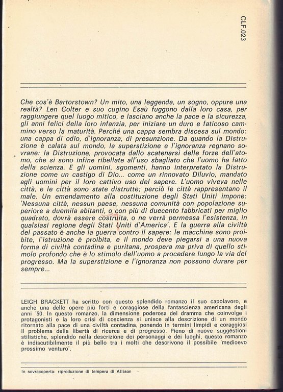 La Citta' Proibita Di Leigh Brackett 1^ Ed. 1976 Libra …