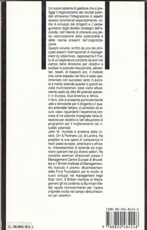 La direzione per obiettivi : una nuova tecnica direzionale per …