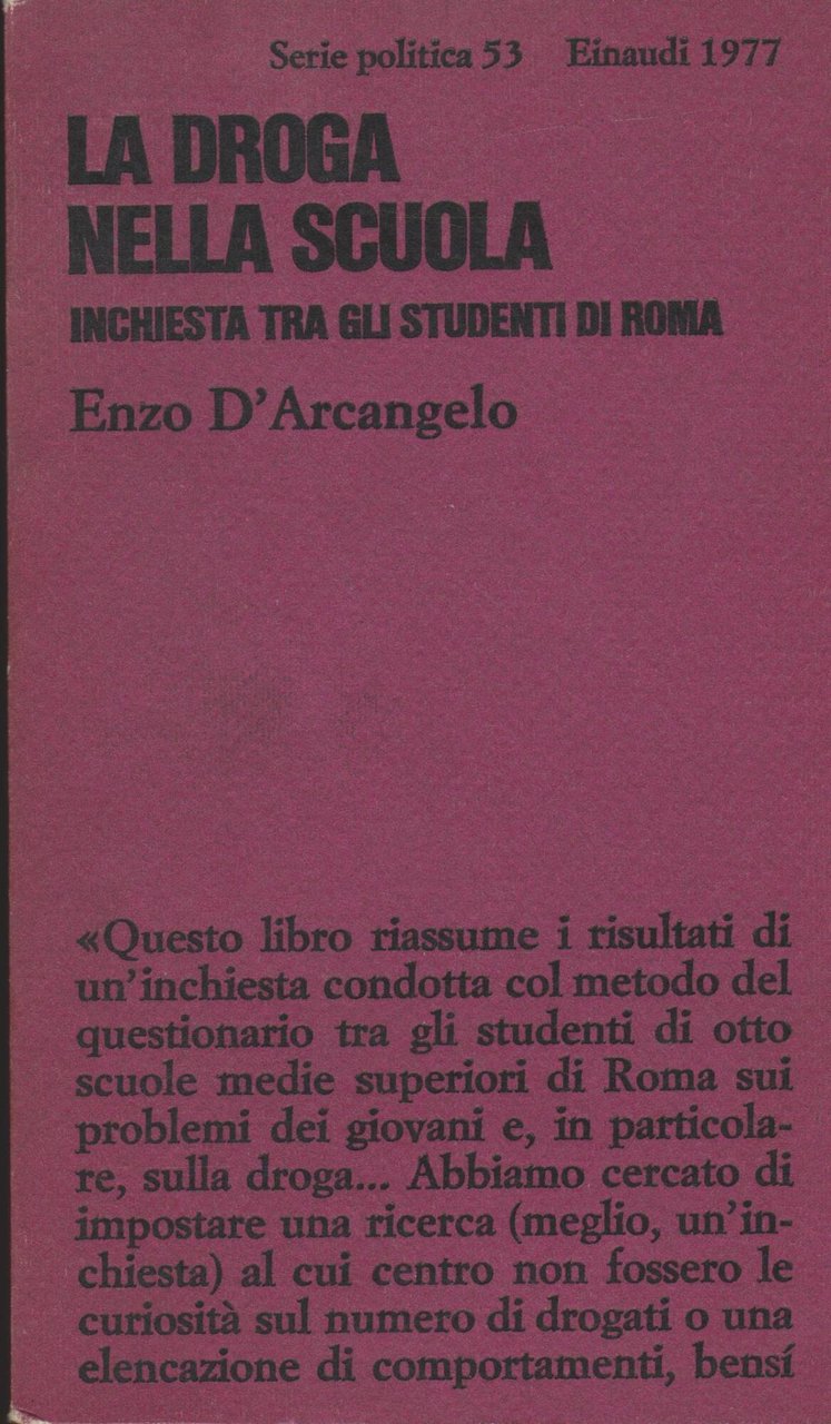 La droga nella scuola. Inchiesta tra gli studenti di Roma