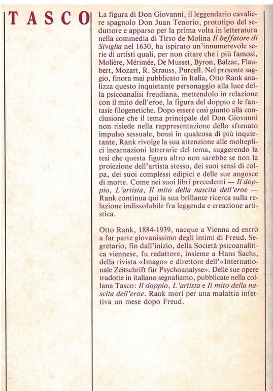 La figura del Don Giovanni. La funzione sociale dell'arte poetica.