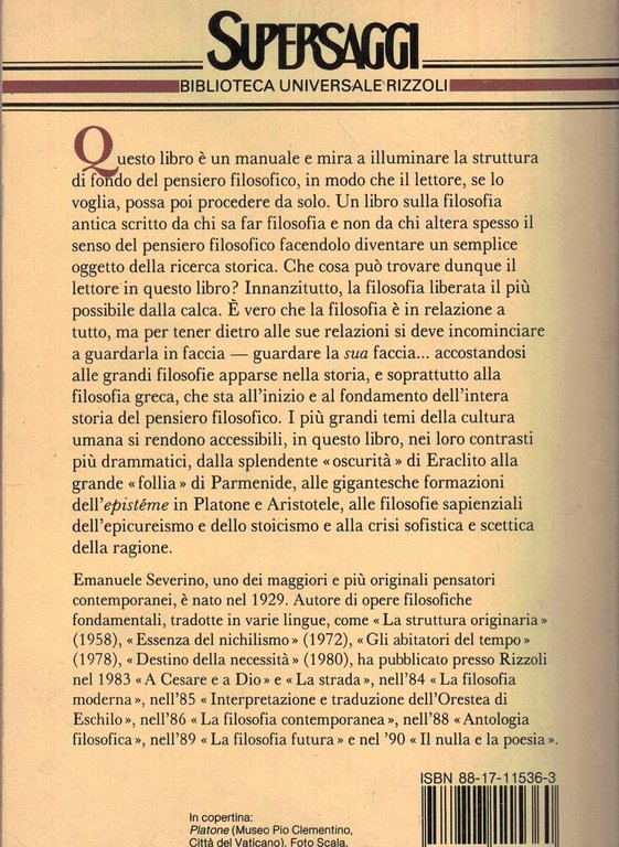 La filosofia antica