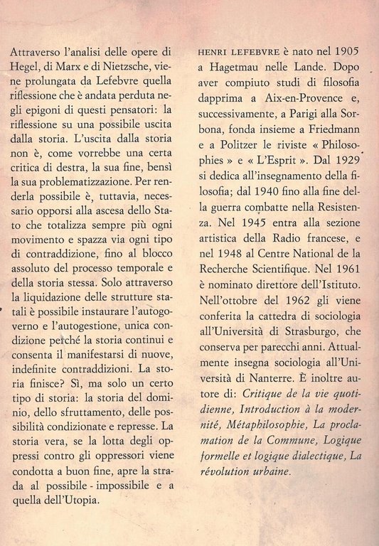 La fine della storia. Epilegomeni.