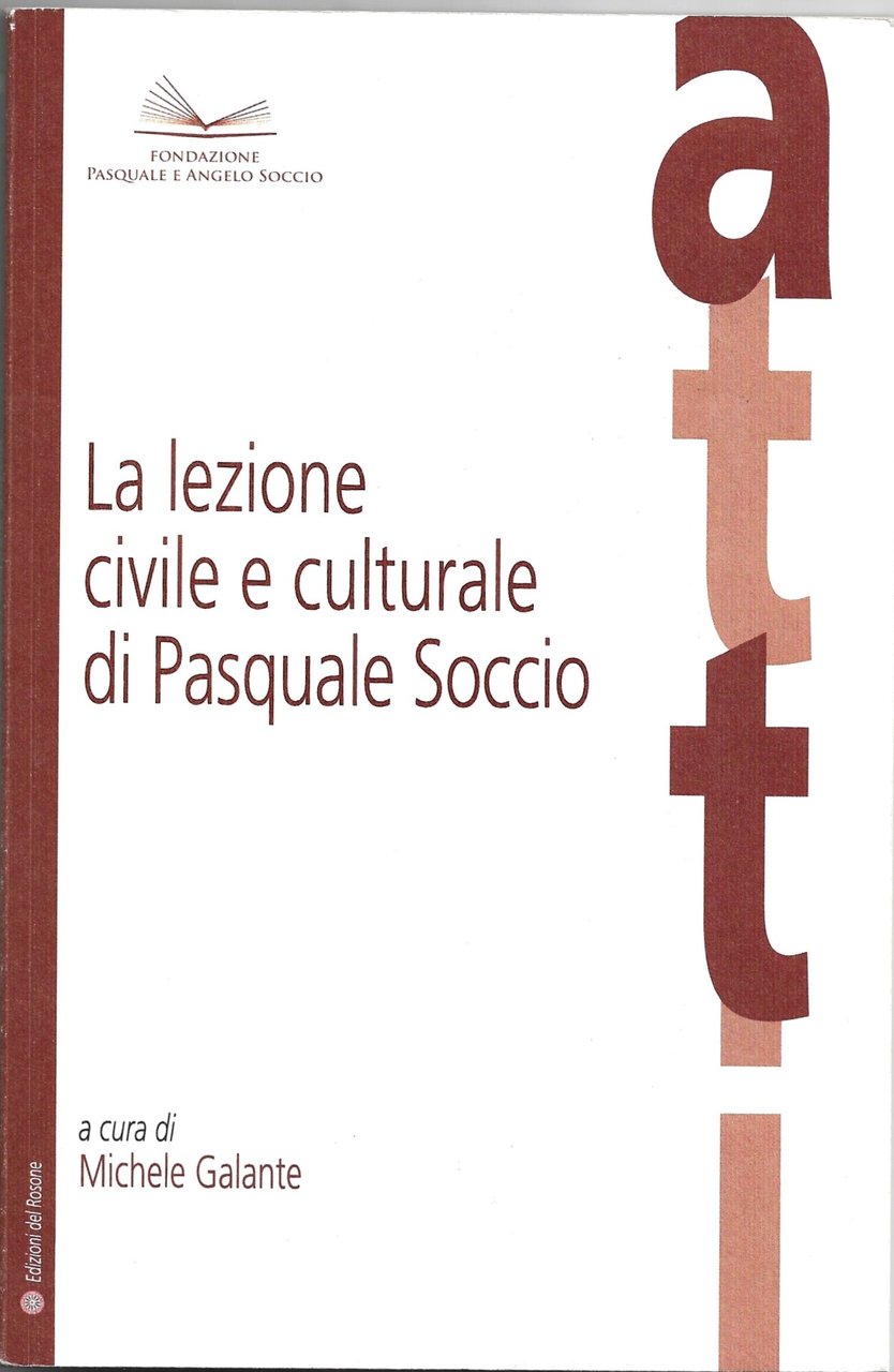 La lezione civile e culturale di Pasquale Soccio | Immagine principale