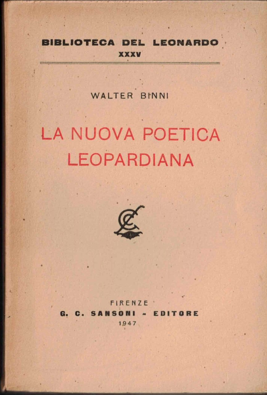 La nuova poetica leopardiana | Immagine principale