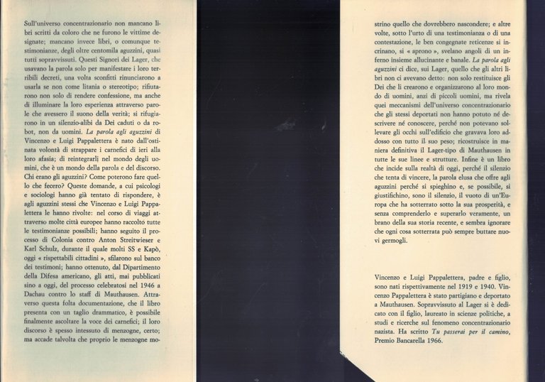 LA PAROLA AGLI AGUZZINI