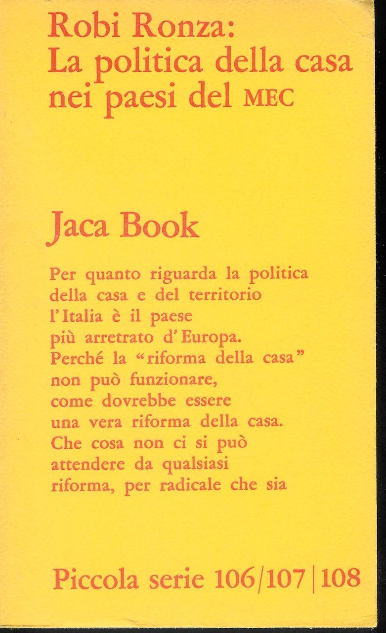 La politica della casa nei paesi del MEC