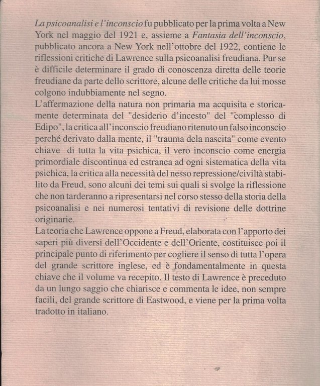 La psicanalisi e l'inconscio