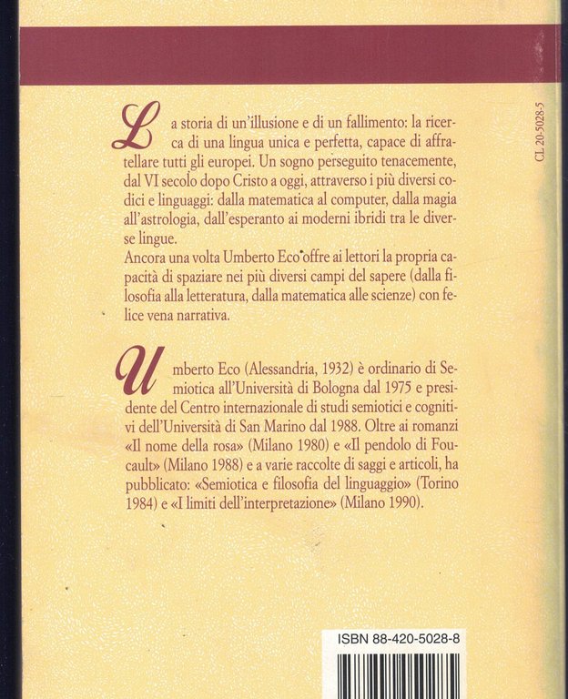 La ricerca della lingua perfetta nella cultura europea