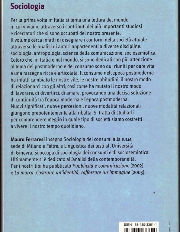 La società del consumo. Lessico della postmodernità