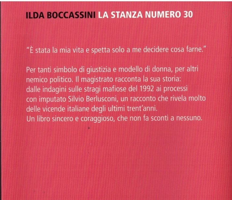 La stanza numero 30. Cronache di una vita
