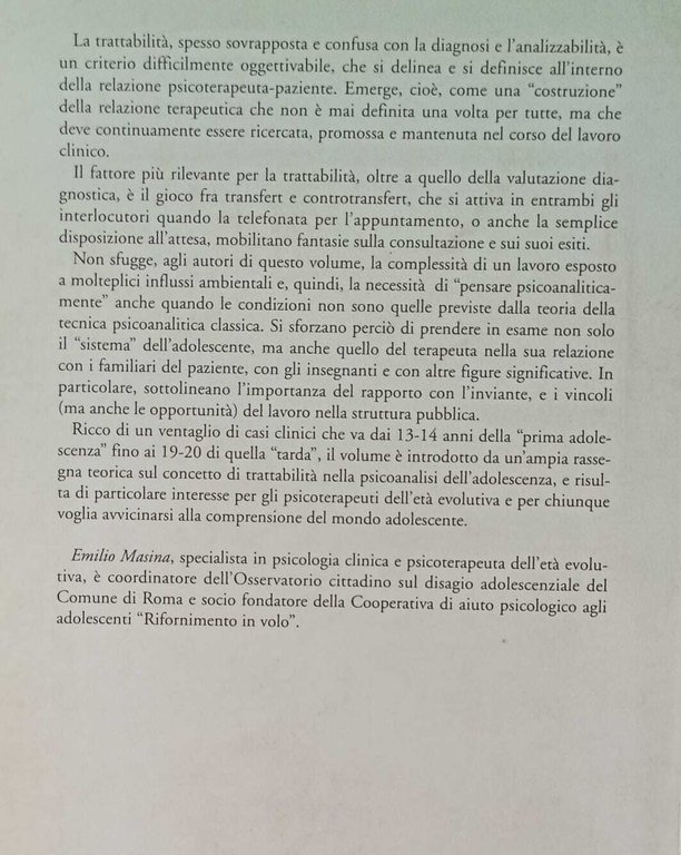 La trattabilità in adolescenza. Problemi nella psicoterapia psicoanalitica | Immagine Gallery 2