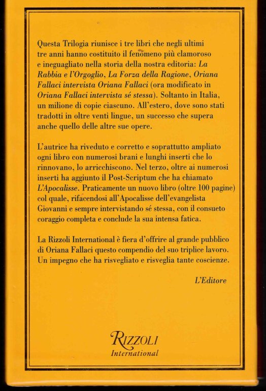La trilogia: La rabbia e l'orgoglio-La forza della ragione-Oriana Fallaci … | Immagine Gallery 2