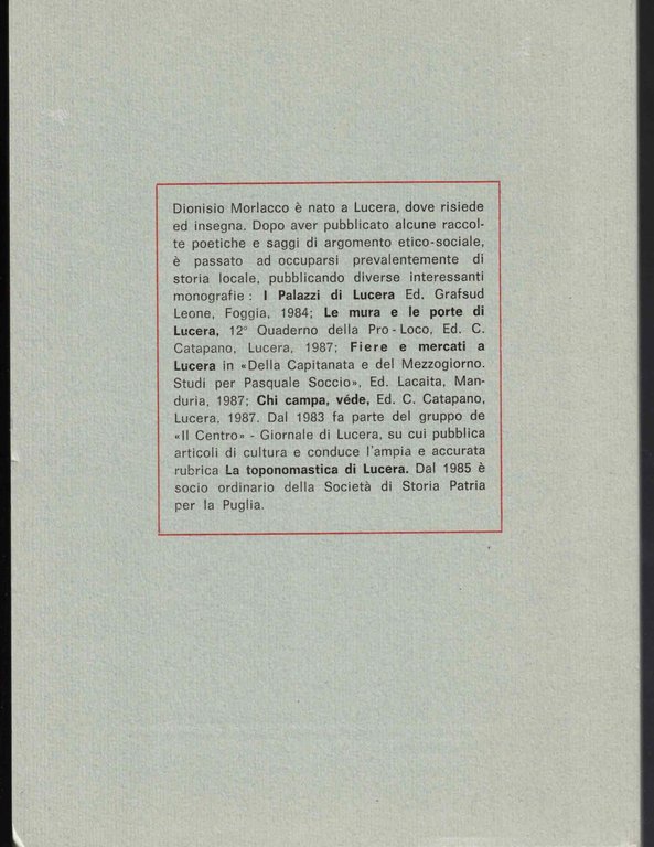 La villa comunale Lucera e i terremoti