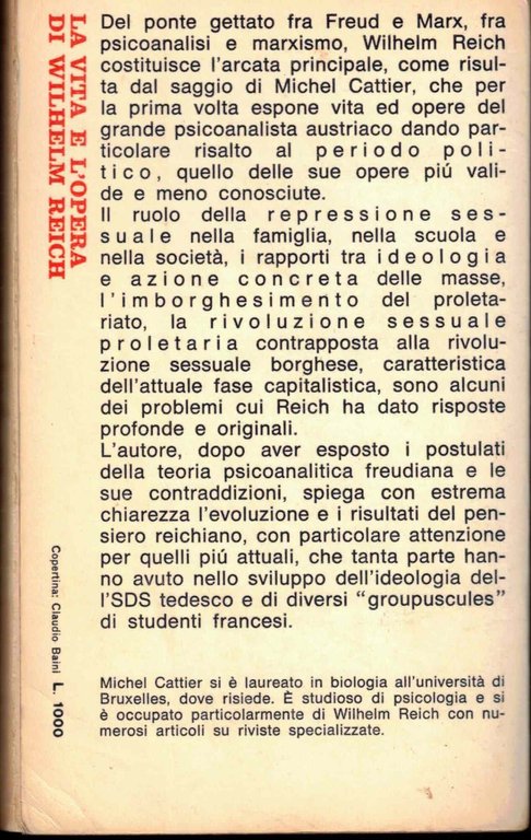 La vita e l'opera di Wilhelm Reich