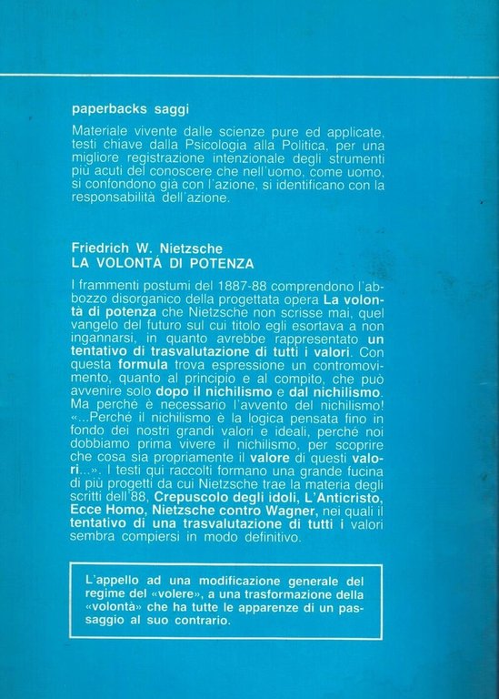 LA VOLONTA DI POTENZA