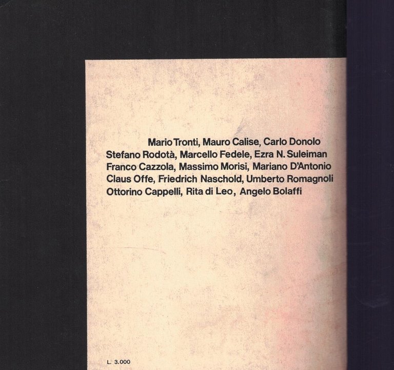 Laboratorio Politico 1. Governi e governanti