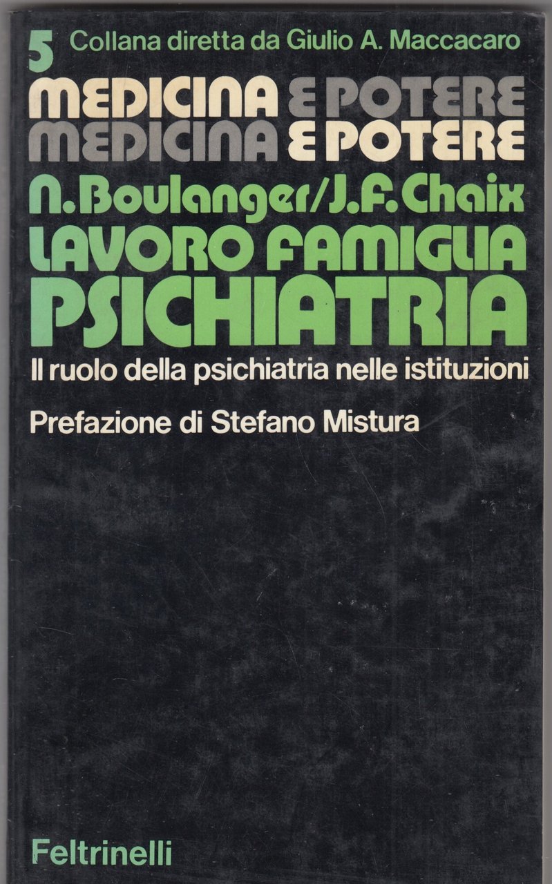 Lavoro famiglia psichiatria Il ruolo della psichiatria nelle istituzioni