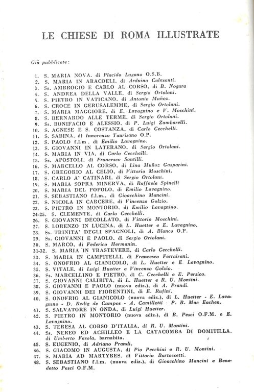 LE CHIESE DI ROMA ILLUSTRATE - SAN NICOLA IN CARCERE …