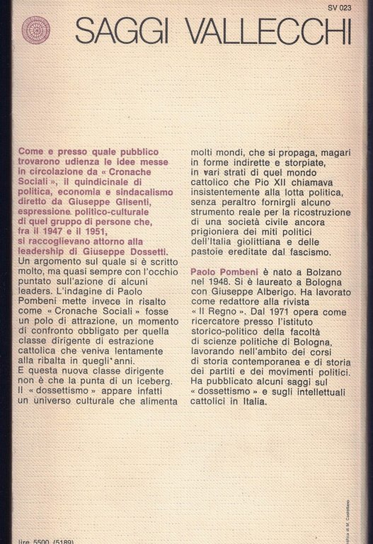 Le cronache sociali di Dossetti. Geografia di un movimento di … | Immagine Gallery 2