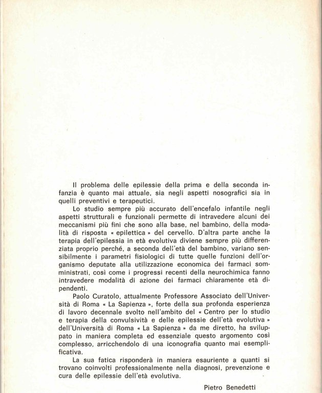 Le epilessie della prima e seconda infanzia