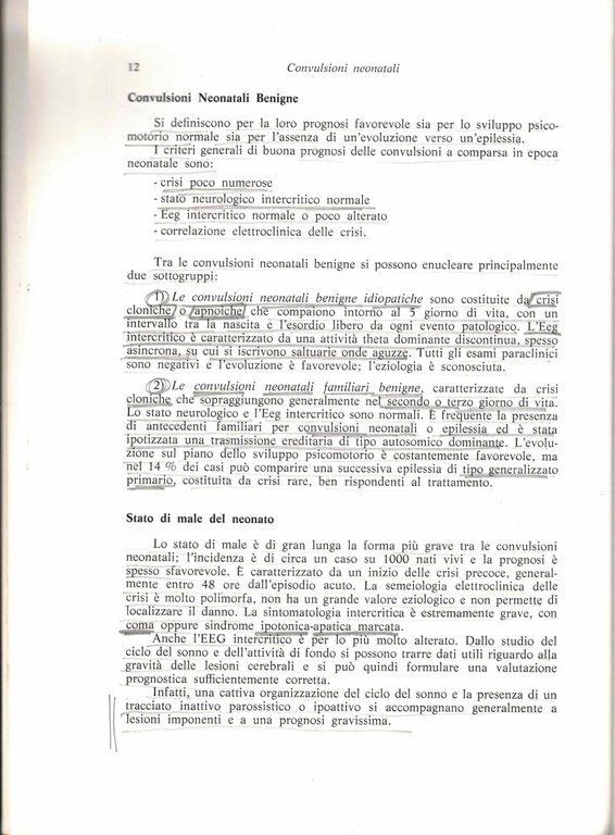 Le epilessie della prima e seconda infanzia